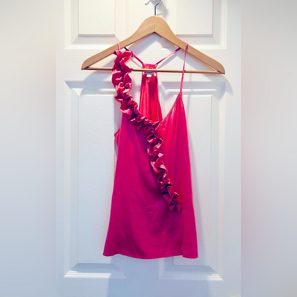 4 for $20 (bundle) 7 for All Mankind Top Silk Satin Ruffled V-Neck